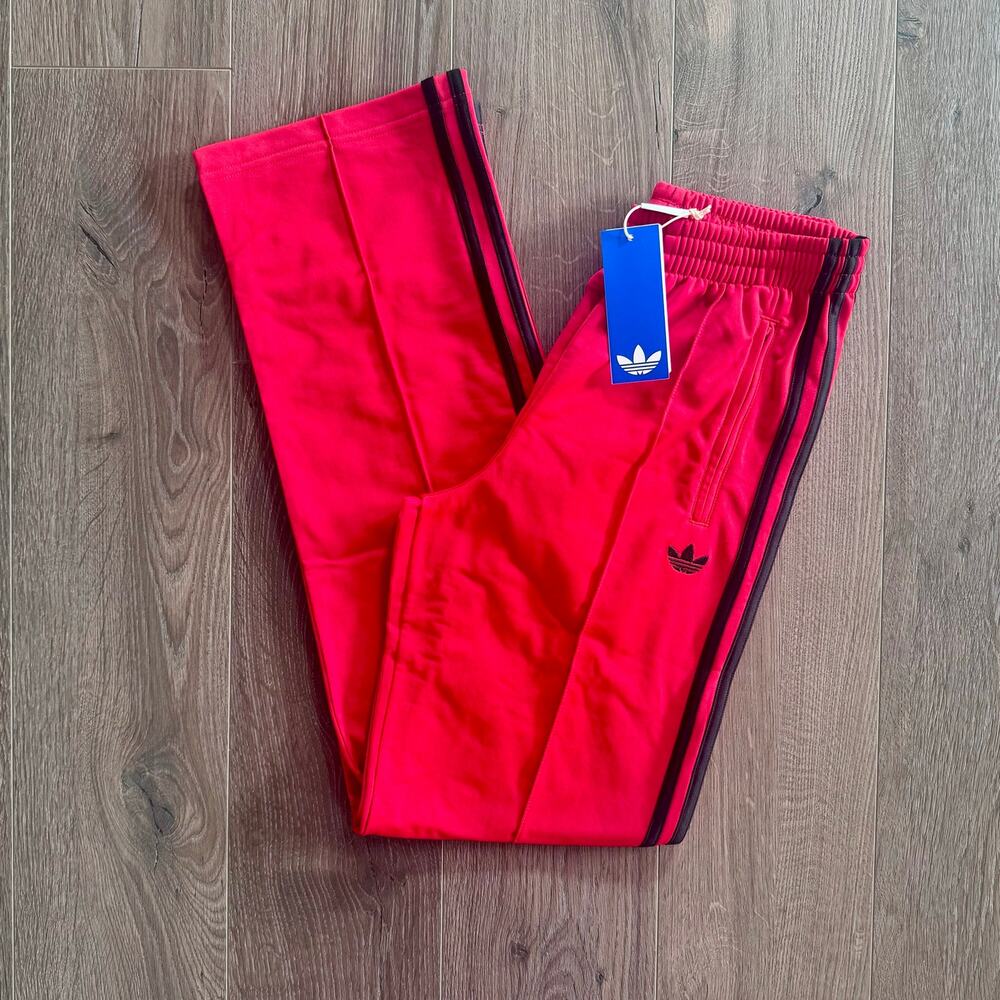 Adidas Originals Firebird Track Pants Classic Fit Red Black XS Better Scarlet - Picture 2 of 12